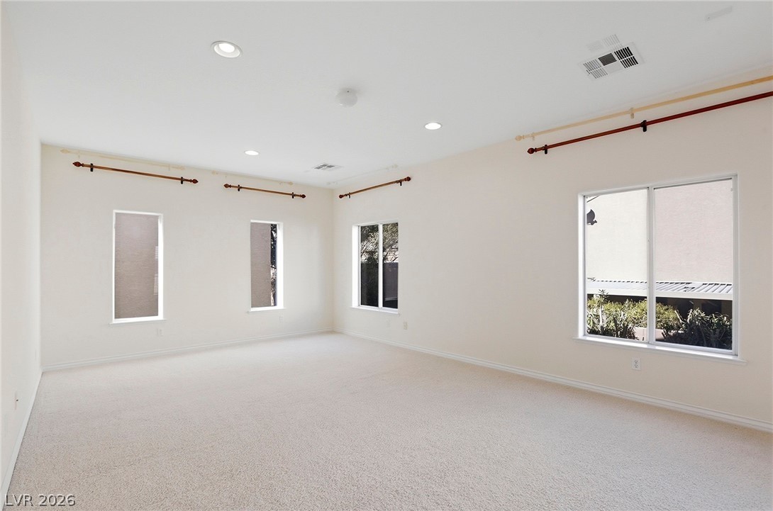 Upstairs loft viewed from its entrance